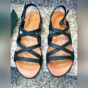 Black Strappy Sandals - b.o.c. Altheda Sling Size 8